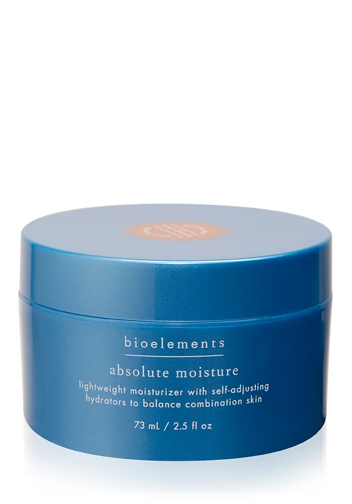 BIOELEMENTS Absolute Moisture in its blue jar.