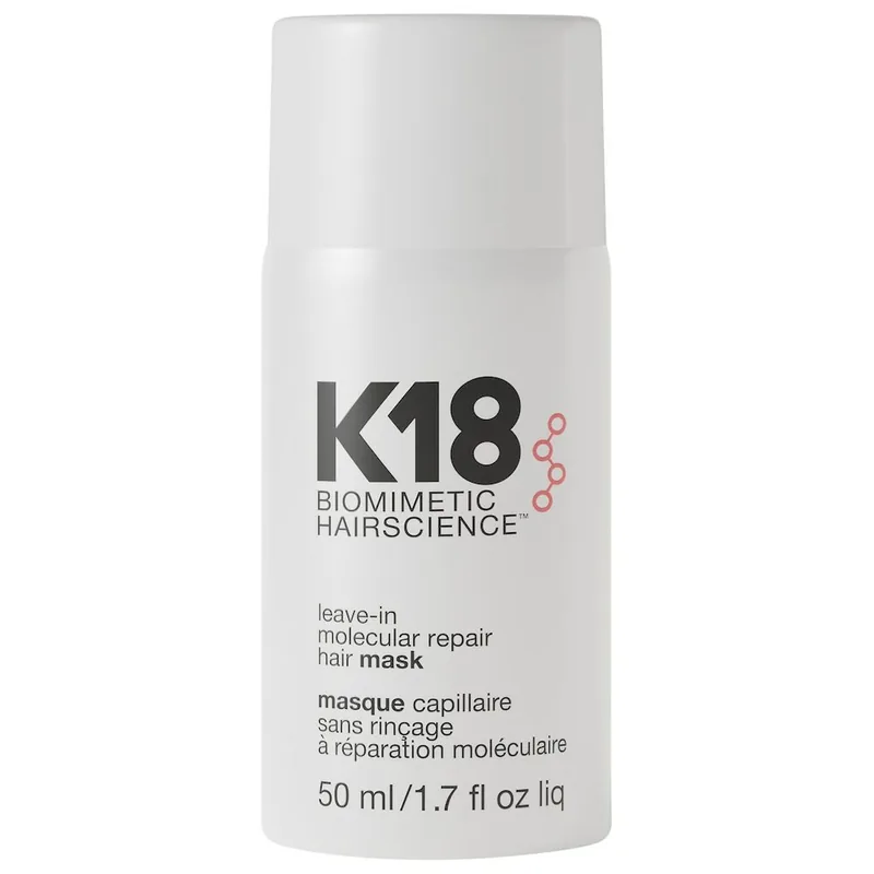K18 Leave-In Molecular Repair Hair Mask in its packaging.